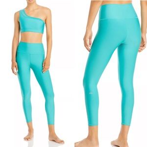 ALO Yoga | Airlift High-waist 7/8 Leggings In Ocean Teal Size: Small